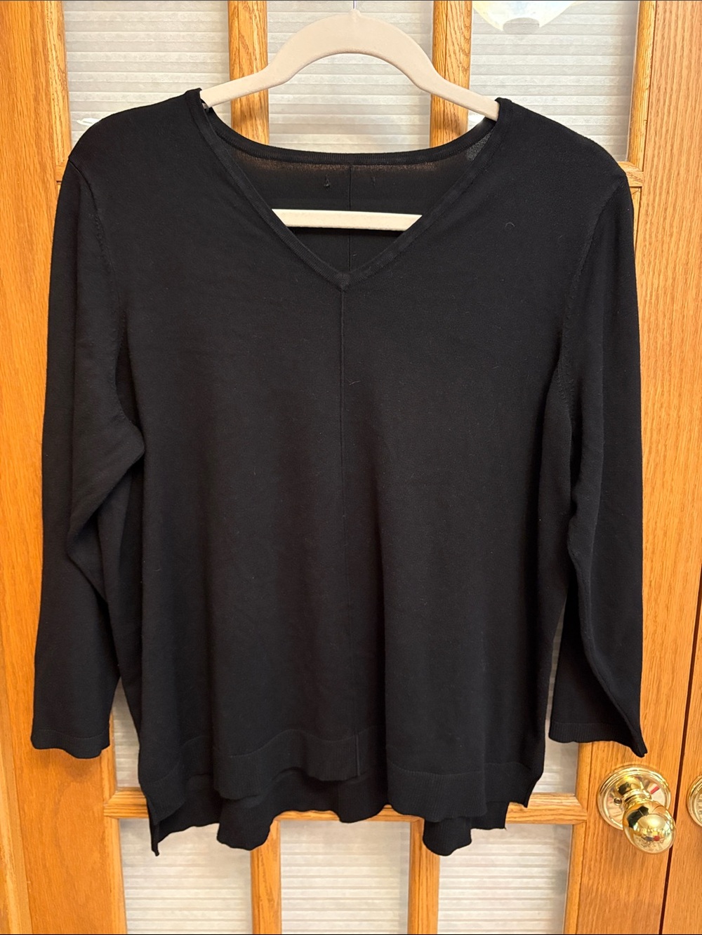 EUC Black V-Neck Pullover Top